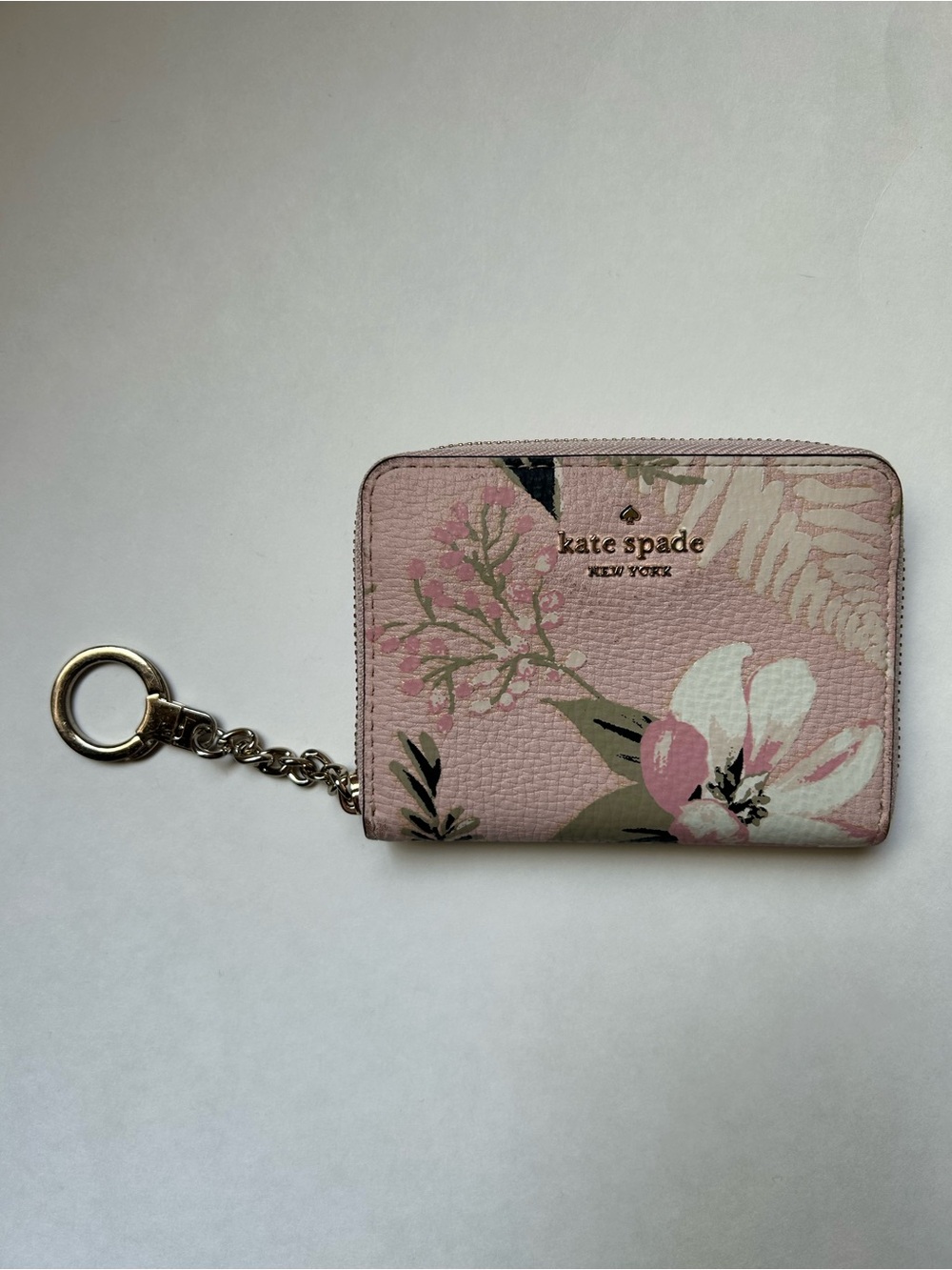kate spade Floral Pink Wallet Keychain